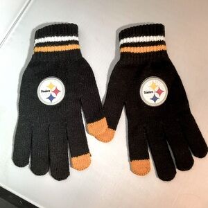 🇺🇸 Pittsburg Steelers Black Knit Gloves